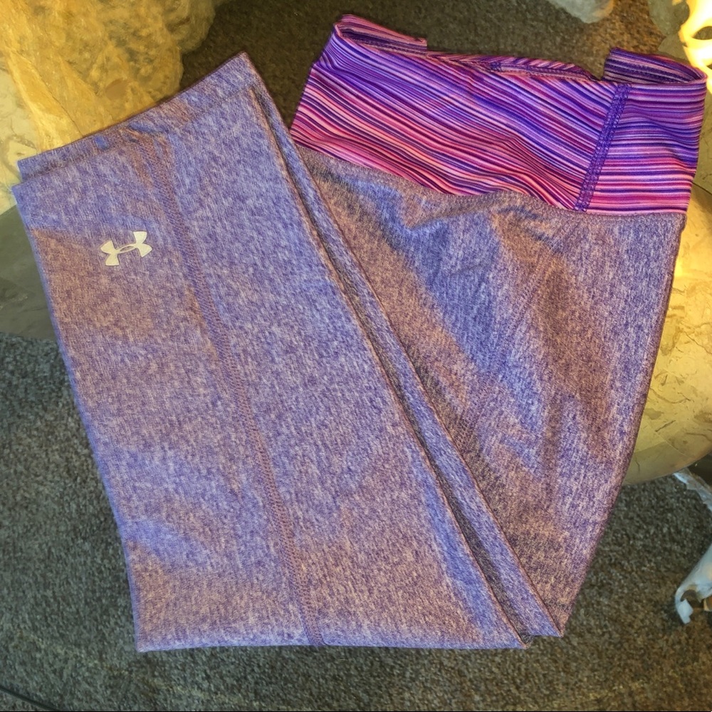 Purple Under Armour Capri Leggings